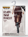Women Steampunk Mullet Skirt Costume-Brown