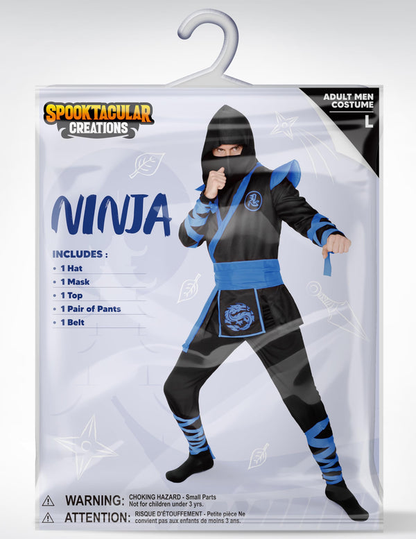 Blue Ninja Costume for Men