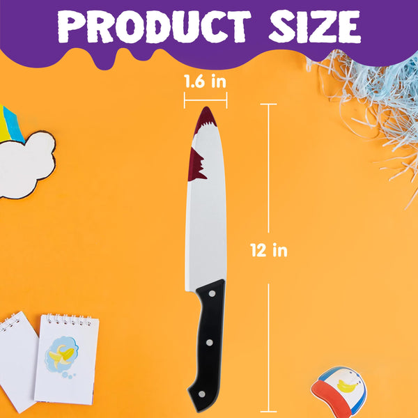 Halloween Fake Knife Costume Props, Simulated Plastic toy knife weapon