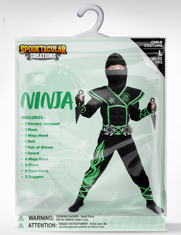 Green Ninja Costume Kids