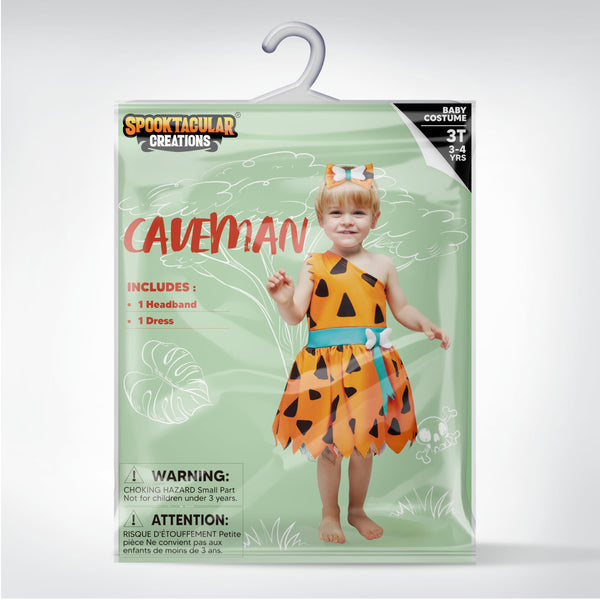 Halloween Baby Pebbles Costume - Orange