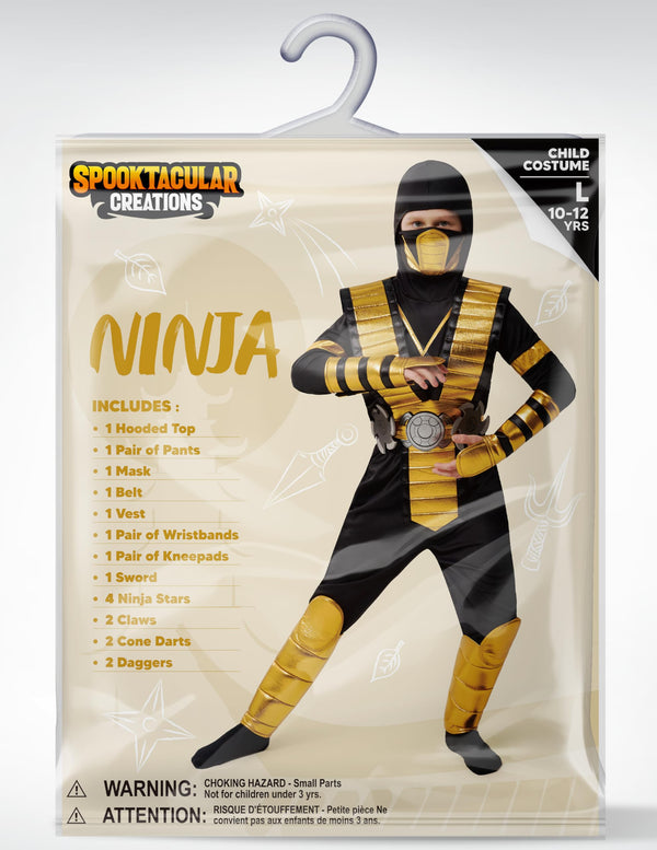 Golden Ninja Costume Set for Kids