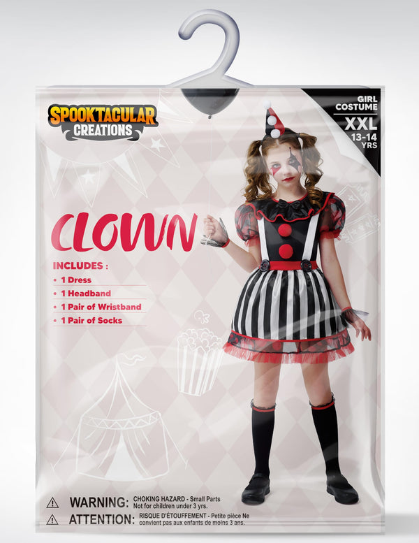 Halloween Evil Clown Costume for Kids