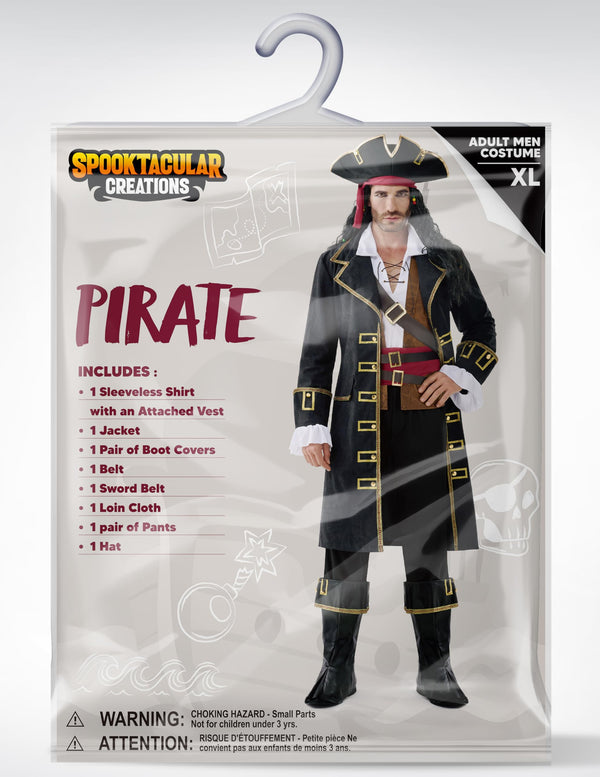 Halloween Men Pirate Captain Costume