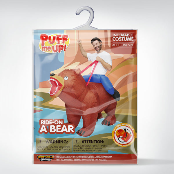 Adults Riding a Bear Halloween Inflatable Costumes
