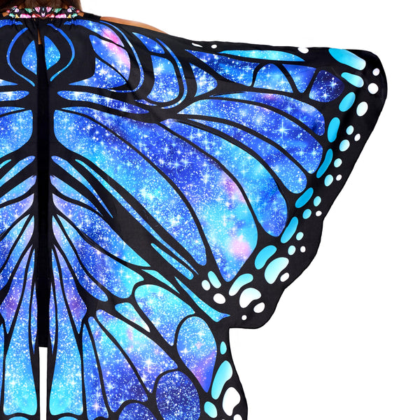 Halloween Butterfly Wings Costume for Women-Starry Blue