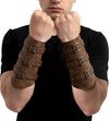 Medieval Belt Leather Buckle Bracers - Adults