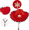 Red Cowboy Hats Cosplay Accessories, 2 Packs