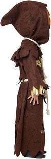 Scary Scarecrow Pumpkin Costume w/Pumpkin Mask for Kids