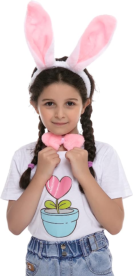 White Bunny Cosplay Accessories Set, 3 Pack