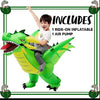 Ride-on Cool Green Dragon Inflatable Costume - Child