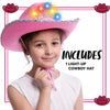Pink Cowboy Hat With Bling Bling And Light