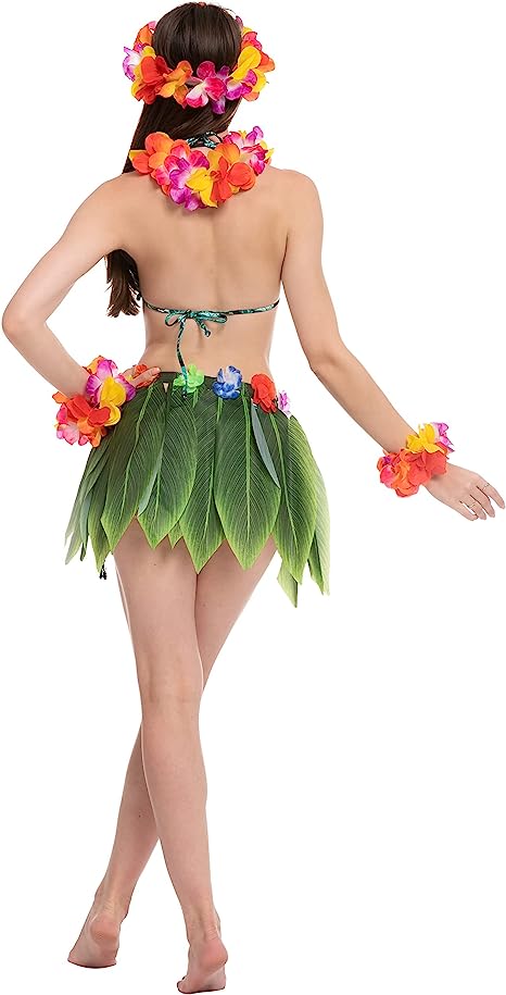 Hawaiian Dancer Cosplay Costume Set in Warm Colors