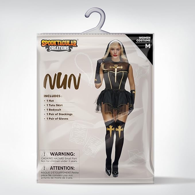Spooktacular Creations Women Nun Costume for Halloween Costumes Woman 2024 Spooktacular Creations Women Nun Costume for Halloween Costumes Woman 2024