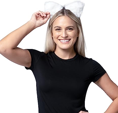 Fox Ears Headband Costume Accessories- White