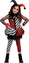 Halloween Girls Evil Clown Costume
