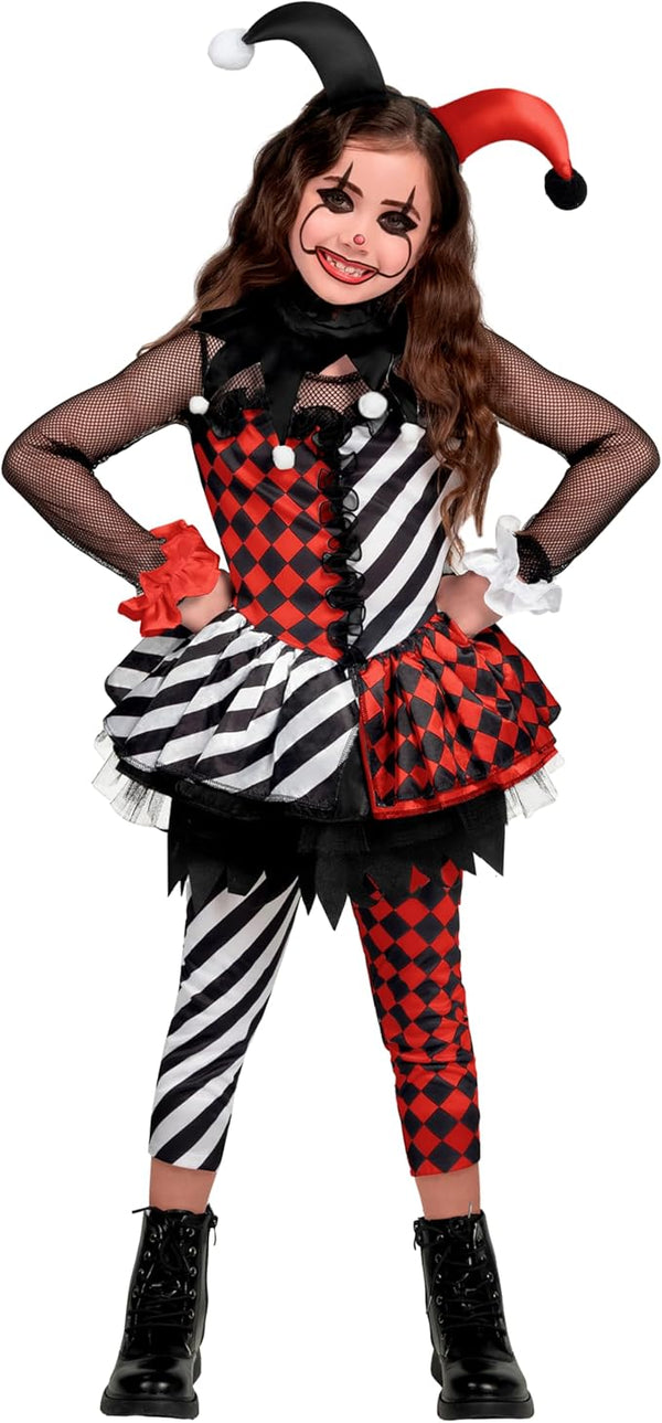 Halloween Girls Evil Clown Costume