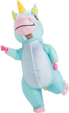 Inflatable Blue Rainbow Unicorn Costume