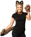 Adult Wolf Fox Tail Accessories Set - Brown