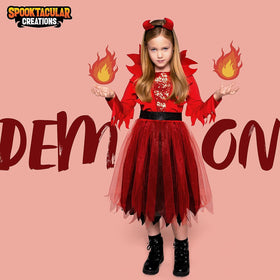 Spooktacular Creations Girl Devil Costume Dress