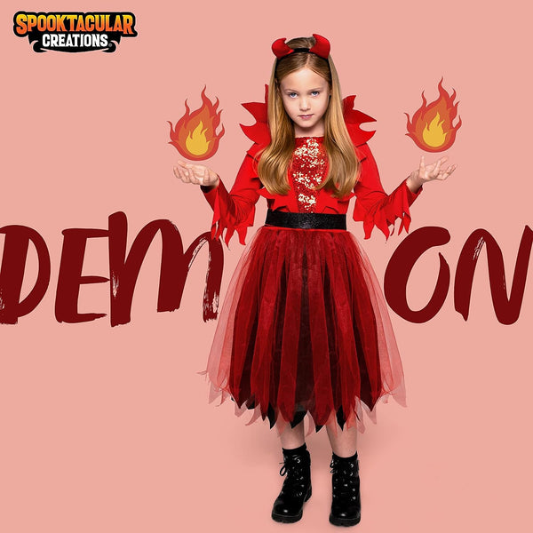 Spooktacular Creations Girl Devil Costume Dress