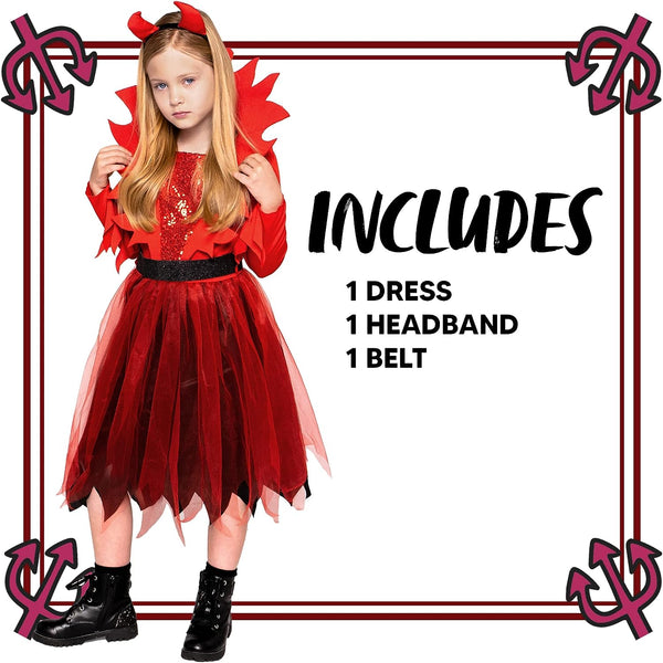 Spooktacular Creations Girl Devil Costume Dress