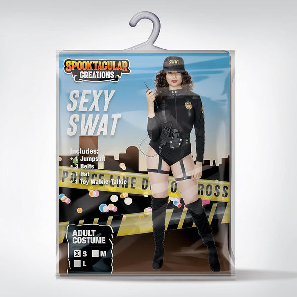 Spooktacular Creations Women's Police Uniform, Cop Dress Costume