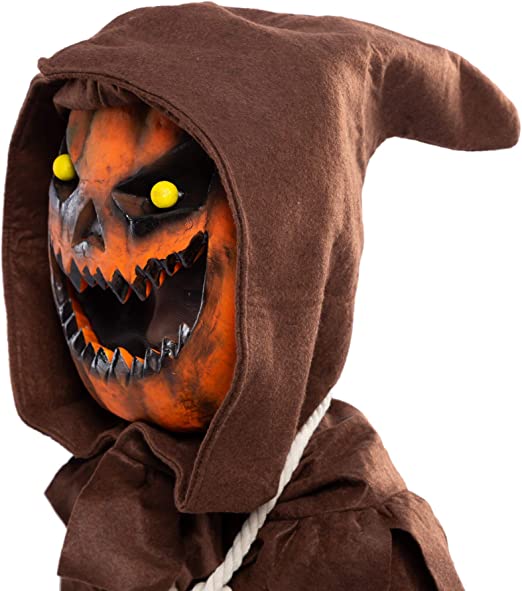 Scary Scarecrow Pumpkin Costume w/Pumpkin Mask for Kids