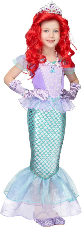 Mermaid Costume, Princess Mermaid Dress for Girls
