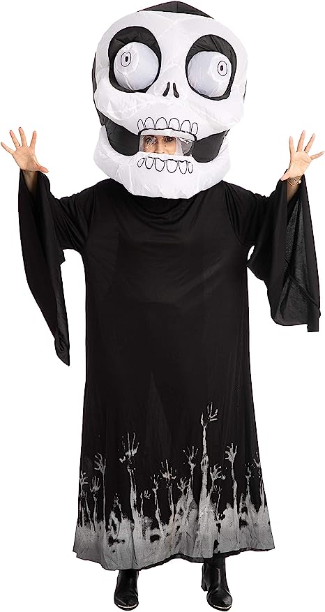 Bobble Head Skeleton Inflatable Costume - Adult