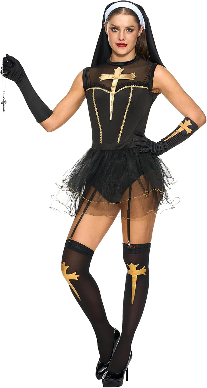 Women Nun Costume for Halloween Costumes, S Women Nun Costume for Halloween Costumes, S