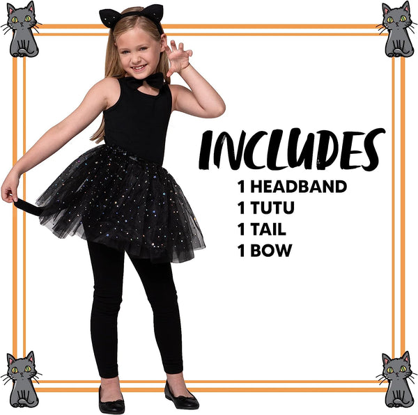 Child Cat Accessories Set with Tutu, Ears and Tail