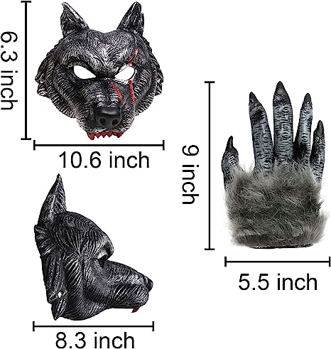 Realistic Werewolf Mask Cosplay Accessories- Adult