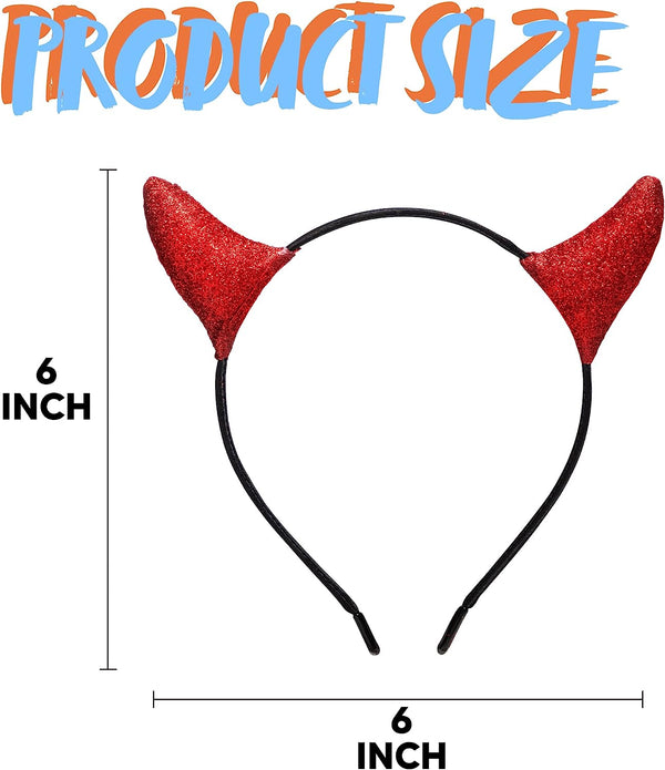 Red Demon Horns Headband