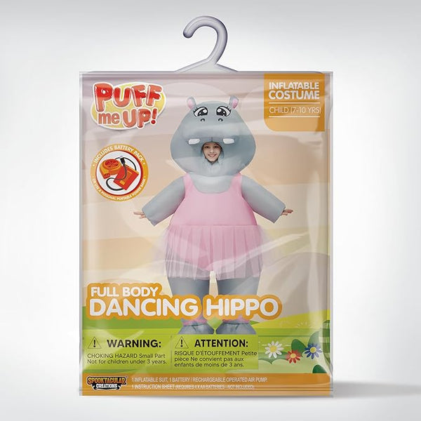 Dancing Hippo Kids Inflatable Costume