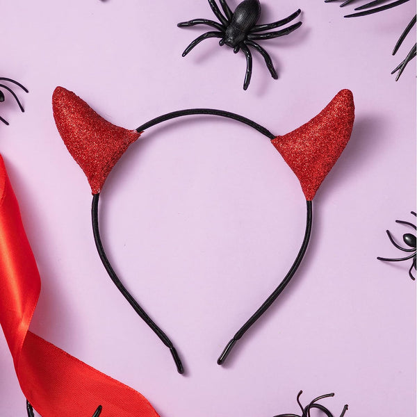 Red Demon Horns Headband