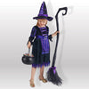 Halloween Black Witch Broom and Cauldron