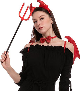 Red Devil Horn Cosplay Accessories Set