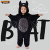 Halloween Baby Pajama, Black Bat Toddler Hooded Costume