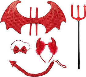 Red Devil Horn Cosplay Accessories Set