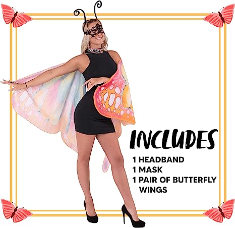 Adult Women Butterfly Wings -Warm color
