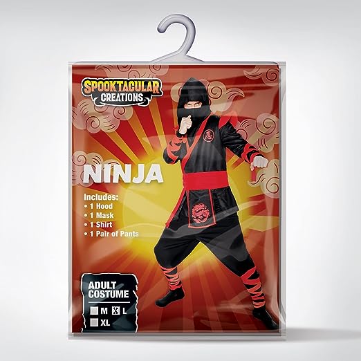 Men Ninja Deluxe Costume for Adult Halloween Dress Up Party