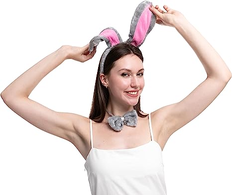 Grey Bunny Cosplay Accessories Set
