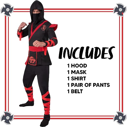 Halloween Ninja Hood Men, Halloween Ninja Costume Men, Halloween