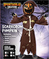 Scary Scarecrow Pumpkin Costume w/Pumpkin Mask for Kids