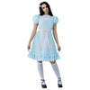 Blue Puff Sleeve Creepy Doll Dress for Women