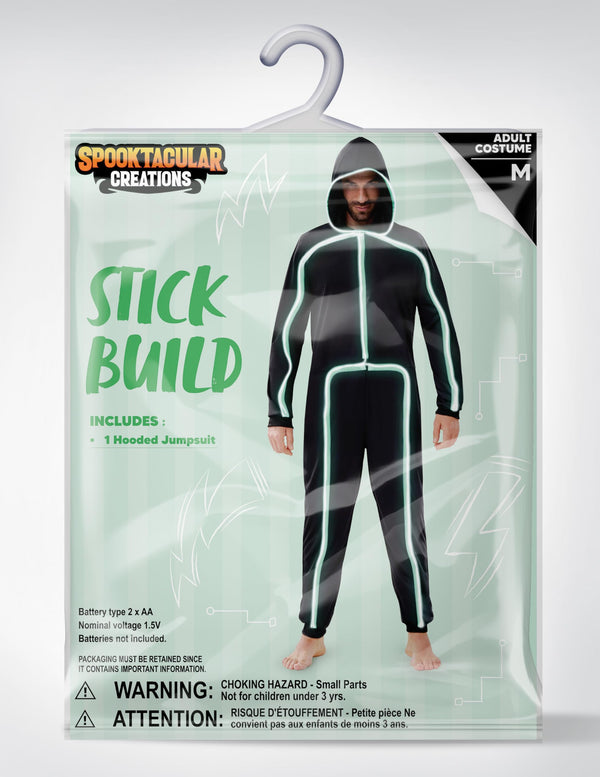 Halloween Adult Glow in The Dark Costume, Unisex