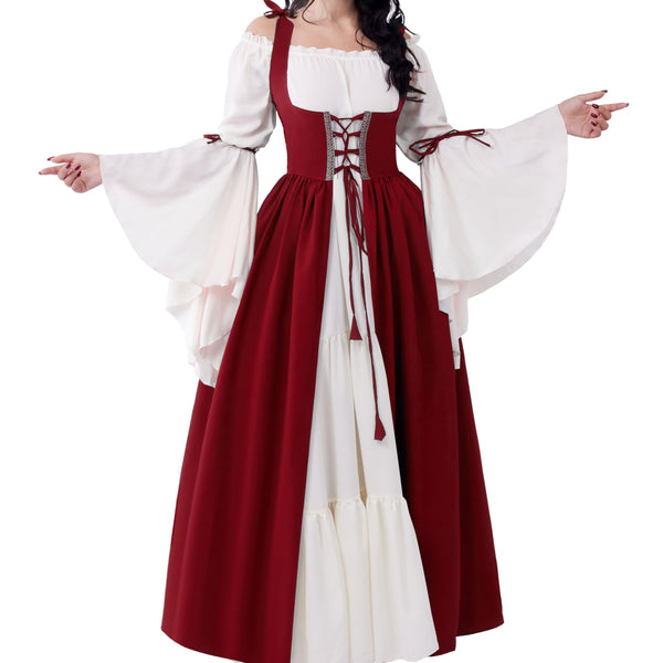 Burgundy Halloween Renaissance Costume Women