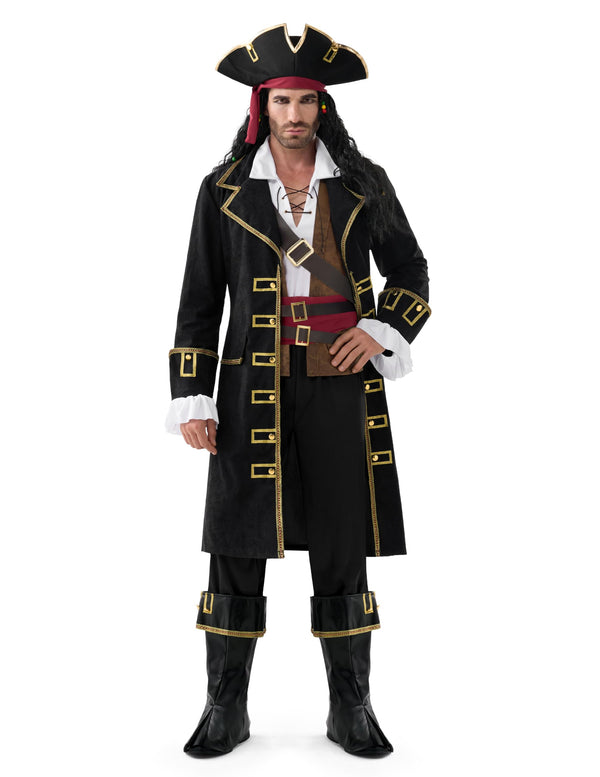 Halloween Men Pirate Captain Costume