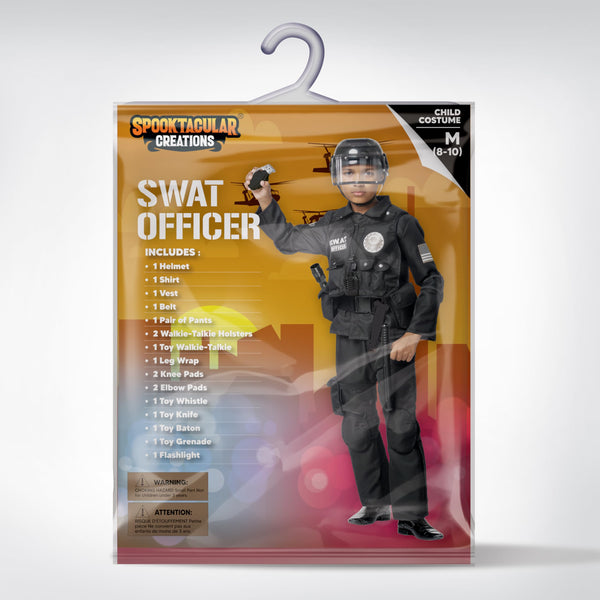 SWAT Officer Costume for Kids Halloween Party
